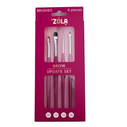 Набір пензлів для брів ZOLA / Brow Update Set 4 шт (7,11,12,15)