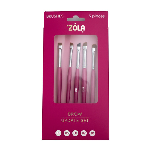 Zestaw pędzli do brwi ZOLA / Brow Update Set 5 szt. (5,6,8,9,10)
