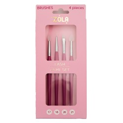 Набір пензлів для ламінування вій ZOLA / Lash Lami Set 4 шт (17,18,20,21)