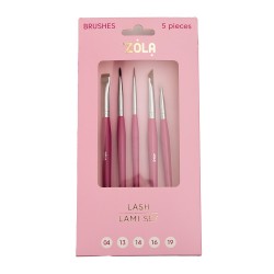 Набір пензлів для ламінування вій ZOLA / Lash Lami Set 5 шт (4,13,14,16,19)