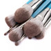 Corn Fiber Makeup Brush Set 13pcs w/ Case - Blue