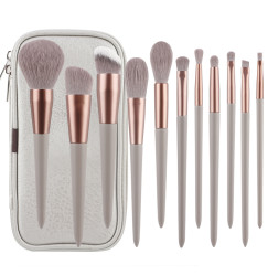 Corn Fiber Makeup Brush Set 13pcs w/ Case - Beige