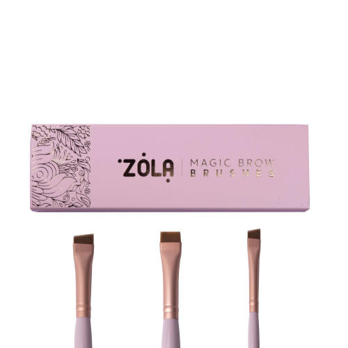 Eyebrow brush set ZOLA MAGIC BROW BRUSHES / light pink