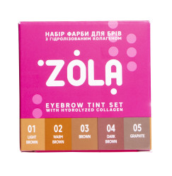 Zestaw farb z utleniaczem ZOLA New Innovative Coloring System / 5 kolorów + 5 tlenków w saszetce