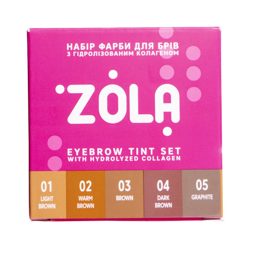 Набор красителей с окислителем ZOLA New Innovative Colouring System / 5 красок + 5 оксидов в САШЕ