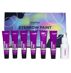 Набір фарби AntuOne / Eyebrow Paint with Aloe Vera (6 кольорів + окислювач 3%)