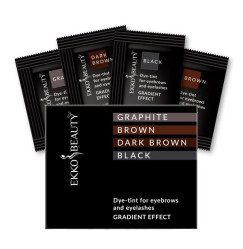 Набір фарби-тинт для брів та вій Ekko Beauty GRADIENT EFFECT / 4 САШЕ