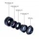 5 in 1 Smartphone Lens Set APEXEL / APL-DG5H
