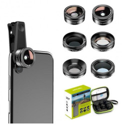APEXEL / APL-DG6V2 6 in 1 Smartphone Lens and Filter Set