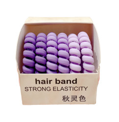 Set of silicone spiral hair bands "Spring" / coffee gradient, 6 pcs per set