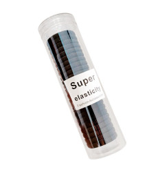 Set of hair ties "Super Elasticity" / black, 24 pcs per tube