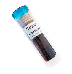 Set of hair ties "Super Elasticity" / brown mix, 24 pcs per tube