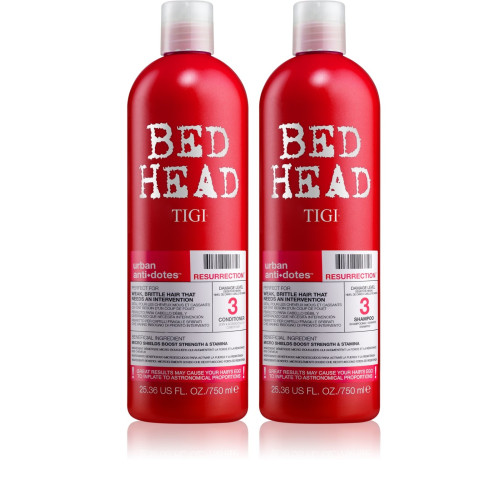 Набор шампунь + кондиционер TIGI Bed Head Urban Antidotes Resurrection КРАСНЫЙ / 2 х 750 мл