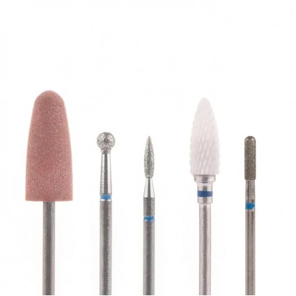 Set of starter cuticle cutter in a plastic container, 5 pcs / SET - 5 BLUE