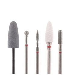 Starter cuticle cutter set in a plastic container, 5 pcs / SET - 5 RED
