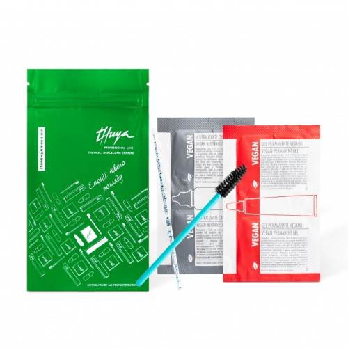 Thuya Set (permanent gel, 2 ml + cream neutralizer, 2 ml) / Mini VEGAN / green