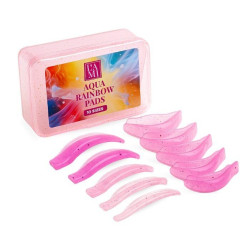 Набір валиків для ламі вій Lami Lashes 10 пар - Aqua Rainbow Pads - рожеві