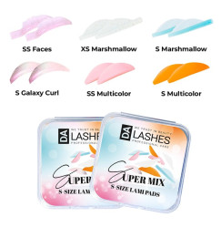 Zestaw wałków do laminacji rzęs krótkich Dalashes / SUPER MIX S-Size, 6 par