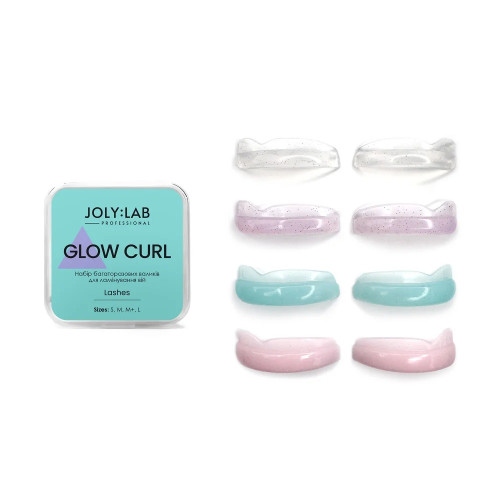 JOLY:LAB Eyelash Lamination Roller Set - Glow Curl (S, M, M+, L), 4 Pairs