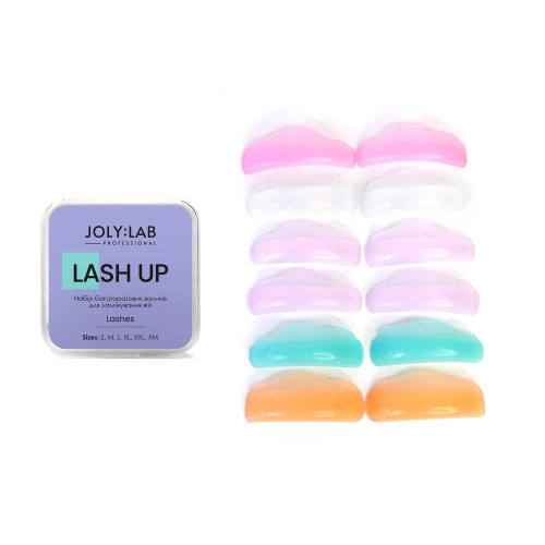 JOLY:LAB Eyelash Lamination Roller Set - Lash Up (S, M, L, XL, XXL, XM), 6 Pairs