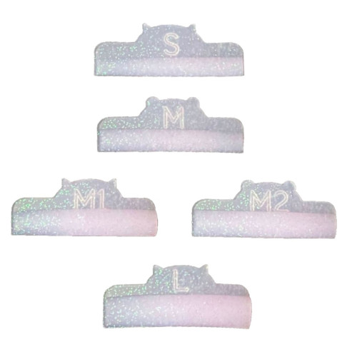 Lami Lashes Roller Set 5 par Hippo (S, M, M1, M2, L) / różowe cekiny