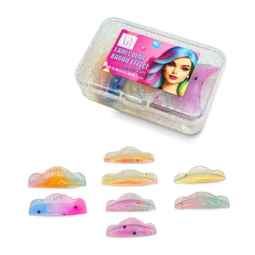 Zestaw 8 rolek do laminowania rzęs Lami Lashes – efekt kolorystyczny Barbie + kompensatory