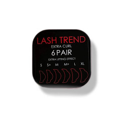 Eyelash lamination roller set LASH TREND EXTRA (glossy), 6 pairs
