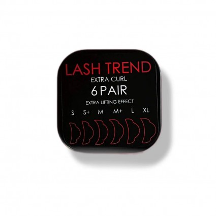 Eyelash lamination roller set LASH TREND EXTRA (glossy), 6 pairs