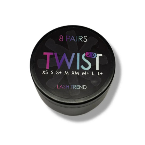 Set of rollers for eyelash lamination LASH TREND "Twist 2.0" - 8 pairs (XS, S, S+, M, XM, M+, L, L+)