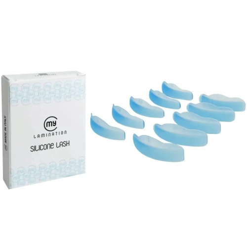 Набор валиков для ламинирования ресниц My Lamination Silicone Lash Mix плоские синие / 5 пар