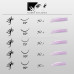 Set of eyelash lamination rollers / multi-colored long (5 pairs) / in a box