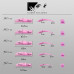Set of rollers for eyelash lamination / pink long (5 pairs) / in a box