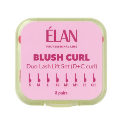 Zestaw wałków do laminowania rzęs ELAN BLUSH CURL (skręty D i C), 8 par