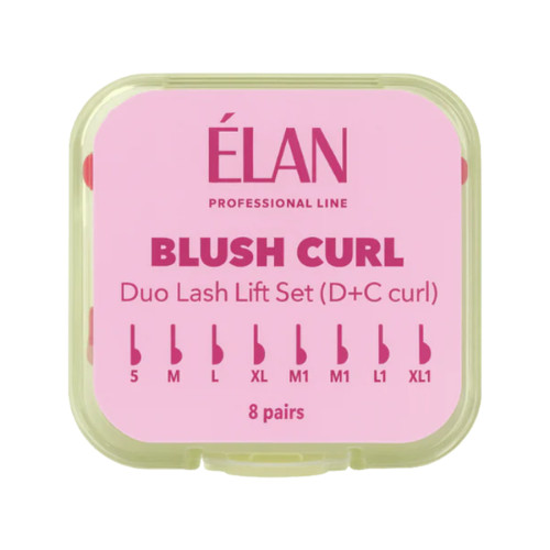 ELAN BLUSH CURL Eyelash Lamination Roller Set (D and C Curls), 8 Pairs