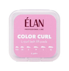 Wałki do laminowania rzęs ELAN Color Curl L-Curl, 6 par