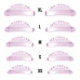 Sinart Eyelash Lamination Roller Set - "Pink Jelly," 5 Pairs