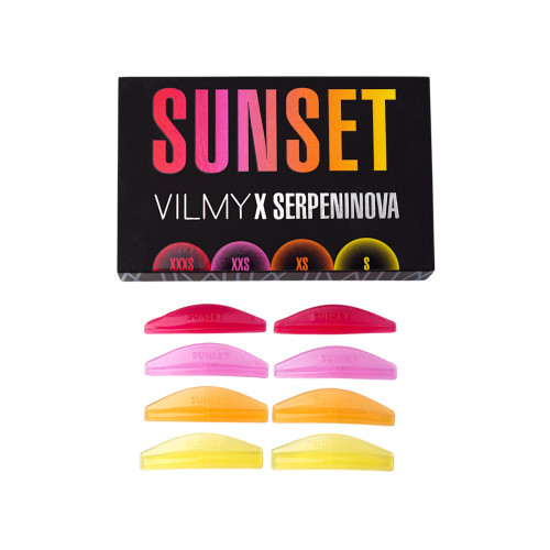 Zestaw wałków do laminowania rzęs VILMY x SERPENINOVA - SUNSET - 4 pary (XXXS, XXS, XS, S)