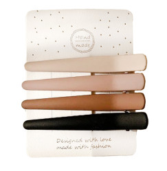 Set of hair clips 4 colors "Made with fashion" / No. 2