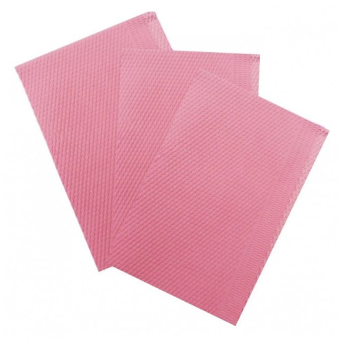 Bib (waterproof dental napkins) 1 piece - pink