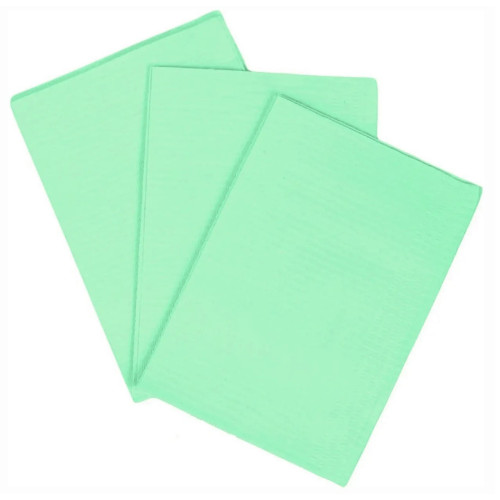 Bib (waterproof dental wipes) 1 pc - green