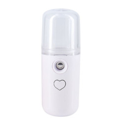 Nebulizer moisturizer for facial skin, face spray mini, 30 ml / heart white