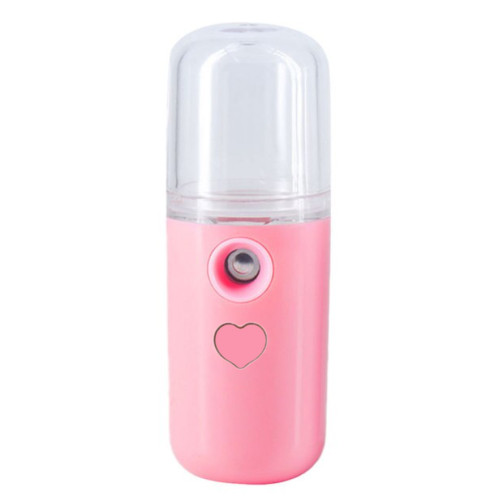 Nebulizer moisturizer for facial skin, face spray mini, 30 ml / heart pink