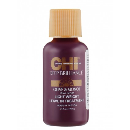Незмивна сироватка-шовк для волосся CHI/Deep Brilliance Shine Serum Light Weight, 15 мл