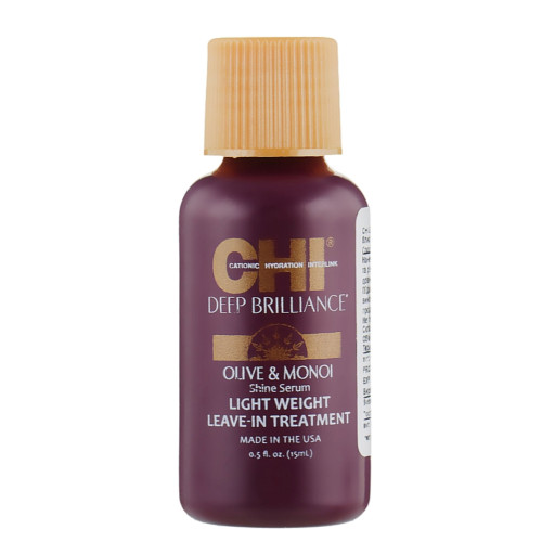 Leave-in hair serum CHI / Deep Brilliance Shine Serum Light Weight, 15 ml