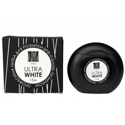 Нитка для розмітки брів професійна  VILMY /ULTRA WHITE, 15 м