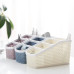 4-compartment organizer for brushes and cosmetics / blue taupe (narrow small)