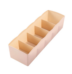 Plastic storage organizer, 5 compartments / mini beige