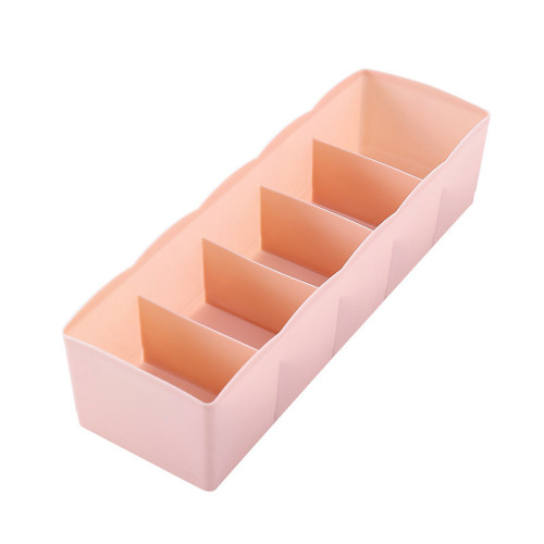 Plastic storage organizer, 5 compartments / mini pink powder