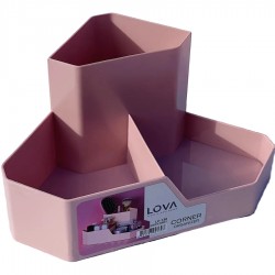 Органайзер угловой для косметики, бижутерии и прочего / Lova plastik M-130 / пудра