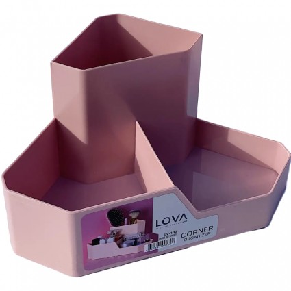 Органайзер угловой для косметики, бижутерии и прочего / Lova plastik M-130 / пудра